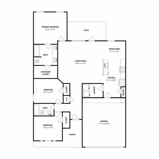 Unit 10341 Fort Teran Trail 10106 Fort Brown Trail floor plan